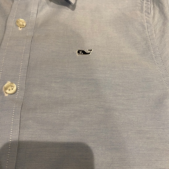 Vineyard Vines Boys Blue Oxford Shirt Small 8-10 - Picture 4 of 4